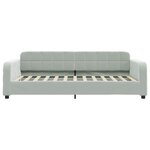 vidaXL Lit de jour avec matelas gris clair 80x200 cm velours