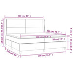 vidaXL Sommier à lattes de lit avec matelas Cappuccino 200x200 cm