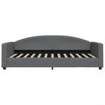 vidaXL Lit de jour avec matelas gris foncé 100x200 cm tissu