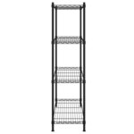 vidaXL Étagère de rangement 4 niveaux 90x35x137 cm Noir 200 kg