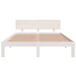 vidaXL Cadre de lit Blanc Bois de pin massif 140x200 cm