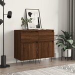 vidaXL Buffets 2 Pièces chêne marron 40x35x70 cm bois d'ingénierie