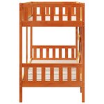 vidaXL Lit superposé cire marron 80x200 cm bois de pin massif