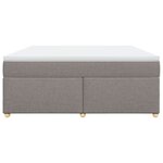 vidaXL Sommier à lattes de lit avec matelas Taupe 180x200 cm Tissu