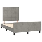 vidaXL Cadre de lit sans matelas gris clair 120x200 cm velours