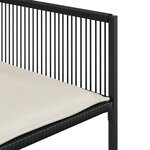 vidaXL Ensemble à manger de jardin 15 Pièces coussins noir résine tressée