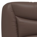 vidaXL Coussin de tête de lit marron 90 cm similicuir