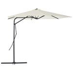 vidaXL Parasol d'extérieur avec poteau en acier 300 cm Sable