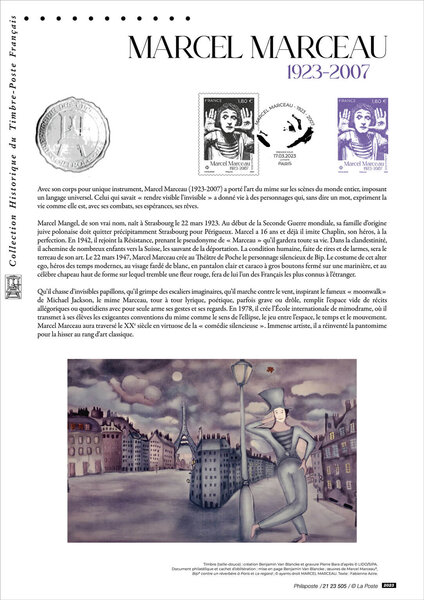 Document philatélique - Marcel Marceau