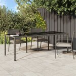vidaXL Table à manger de jardin Grise 250x100x75 cm Poly Rattan