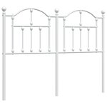 vidaXL Tête de lit métal blanc 120 cm