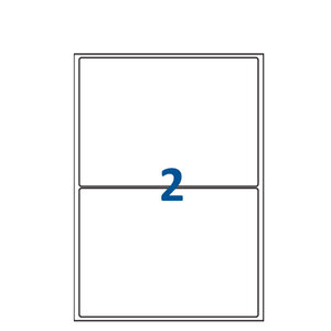 Lot de 200 Planches étiquettes autocollantes blanches sur feuille A4 : 210 x 99 mm (3 étiquettes par feuille spéciales bons de transport)