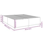 vidaXL Cadre de lit sans matelas gris foncé 180x200 cm tissu
