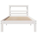 vidaXL Cadre de lit et tête de lit blanc 100x200 cm bois de pin massif