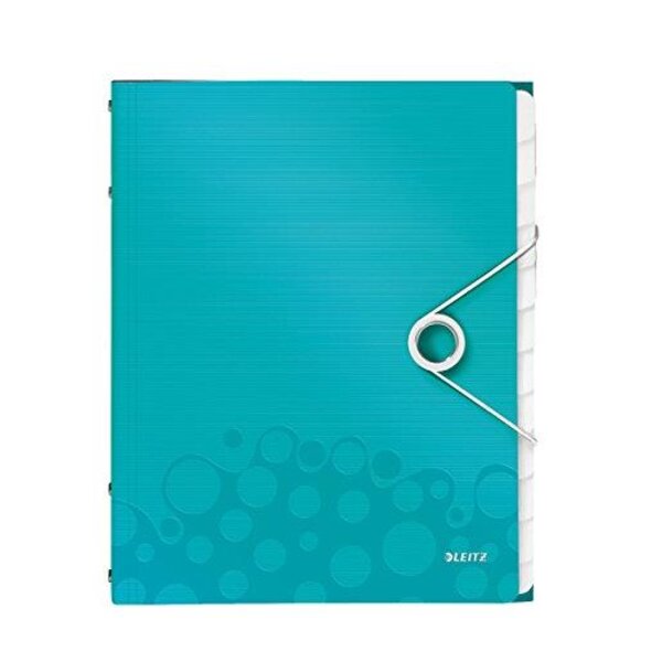 Trieur WOW Polypro A4 12 compartiments Menthe métallisé LEITZ