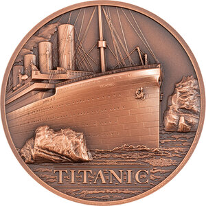 Pièce de monnaie en Cuivre 1 Dollar g 50 Millésime 2022 Titanic Cook 2022 TITANIC