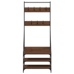 vidaXL Porte-vêtements et rangement des chaussures chêne marron