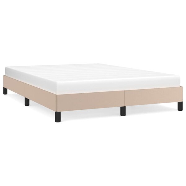 vidaXL Cadre de lit Cappuccino 140x190 cm Similicuir