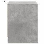 vidaXL Armoires de chevet et lumières LED 2 Pièces gris béton