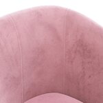 vidaXL Fauteuil cabriolet avec repose-pied rose velours