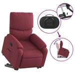 vidaXL Fauteuil inclinable rouge bordeaux tissu
