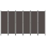 vidaXL Cloison de séparation 6 panneaux Anthracite 300x180 cm