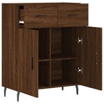 vidaXL Buffet chêne marron 69 5x34x90 cm bois d'ingénierie