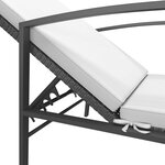 vidaXL Chaises longues lot de 2 avec table résine tressée noir