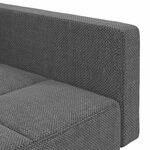vidaXL Canapé-lit à 2 places avec deux oreillers gris clair tissu