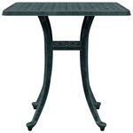 vidaXL Table de jardin vert 53x53x53 cm aluminium coulé