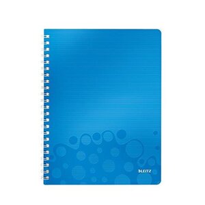 Cahier WOW A4 80 pages ligné Bleu métallisé LEITZ