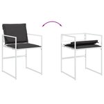 vidaXL Ensemble à manger de jardin avec coussins 5 Pièces blanc textilène