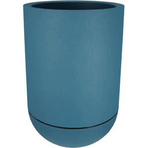 Bac à fleurs rond GRANIT TULIPE - Plastique Ø 40 cm - Blanc