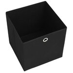 vidaXL Boîte de rangement 4 Pièces Tissu non-tissé 32x32x32 cm Noir