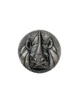 RHINO Big Five 1 Oz Silver Coin 1000 Francs Ivory Coast 2024