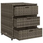 vidaXL Armoire de rangement de jardin gris 55x59x69 cm résine tressée