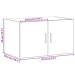 vidaXL Armoire murale gris béton 70x42 5x40 cm bois d'ingénierie