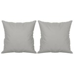 vidaXL Canapé 3 places avec oreillers gris clair 180 cm