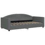 vidaXL Lit de jour avec gigogne et matelas gris foncé 90x190 cm tissu