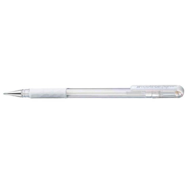 Stylo roller à encre gel hybrid gel grip k118l blanc x 12 pentel