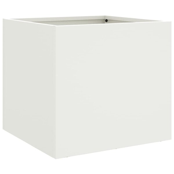 vidaXL Jardinière blanc 32x30x29 cm acier laminé à froid