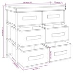 vidaXL Armoire de rangement avec 6 tiroirs 55x29x55 cm Crème Acier