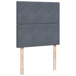 vidaXL Sommier à lattes de lit et matelas Gris foncé 90x200 cm Velours
