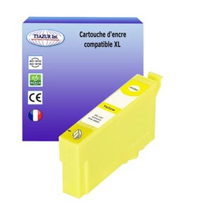 T3AZUR- Cartouche Compatible avec Epson T3594 (35XL) remplace Epson WorkForce Pro WF4720DWF WF4725DWF WF4730DTWF WF4735DTWF WF4740DTWF Jaune
