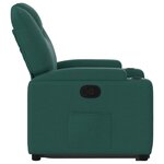 vidaXL Fauteuil inclinable vert foncé tissu