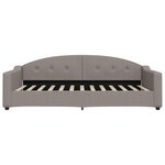vidaXL Lit de jour avec lit gigogne taupe 100x200 cm tissu