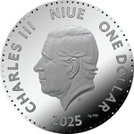 Pièce de monnaie en Argent 1 Dollar g 15.57 (1/2 oz) Millésime 2025 Lithuanian Lunar Year SNAKE