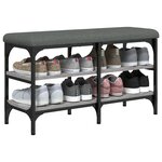 vidaXL Banc à chaussures sonoma gris 82x32x47 cm Bois d'ingénierie