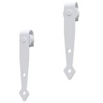 vidaXL Kit mini de porte d'armoire coulissante Acier au carbone Blanc