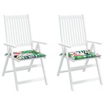 vidaXL Coussins de chaise de jardin lot de 2 multicolore 50x50x4 cm